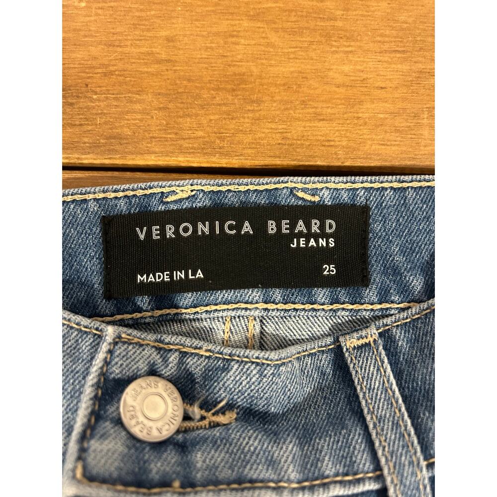 VERONICA BEARD Sz 25 Grant Extra High Rise Wide Leg Button Fly Casual Staple EUC - Picture 6 of 9